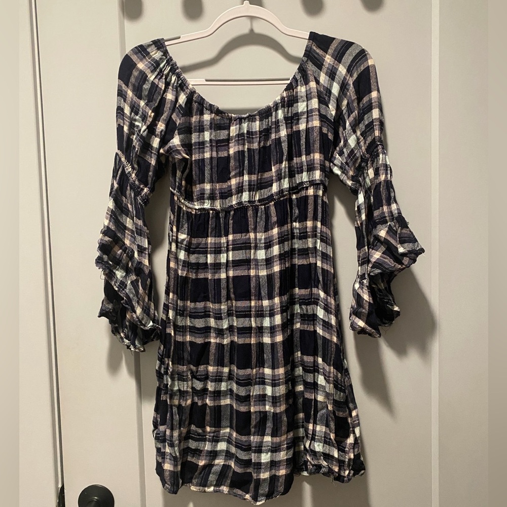 Altar'd State Navy and White Dress